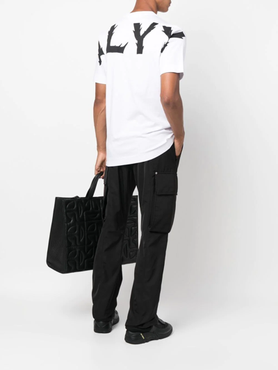 Alyx Oversized Logo-print T-shirt In Weiss