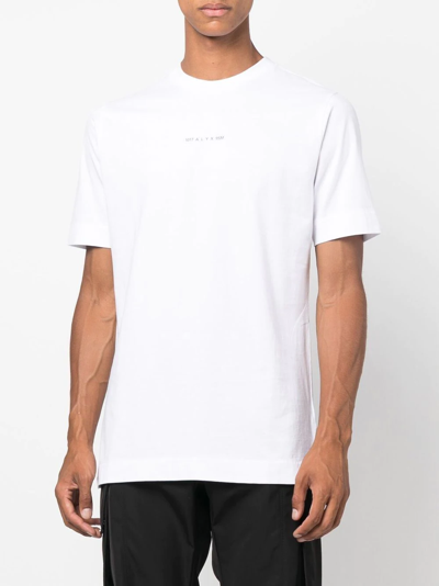 Shop Alyx Logo-print Cotton T-shirt In Weiss