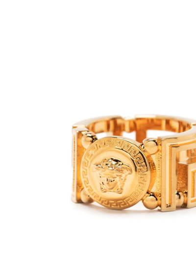 Versace Women Medusa Greca Ring In Gold