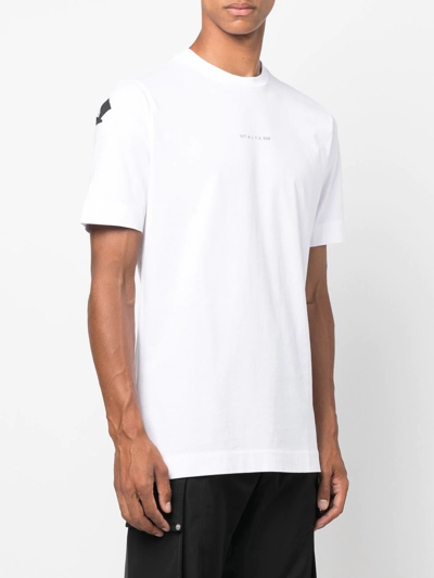 Shop Alyx Logo-print Cotton T-shirt In Weiss