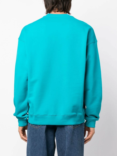 Moschino Logo-print Sweatshirt In Blau