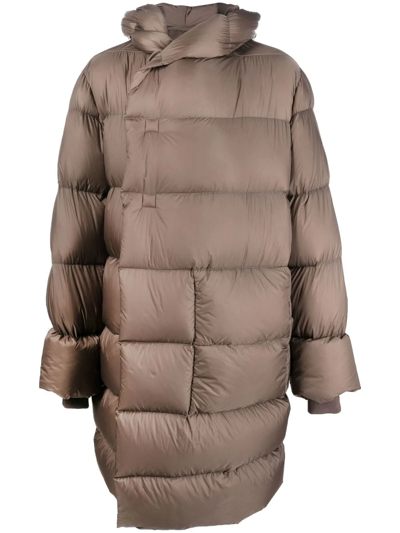Shop Rick Owens Feather-down Padded Coat In Braun