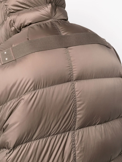 Shop Rick Owens Feather-down Padded Coat In Braun