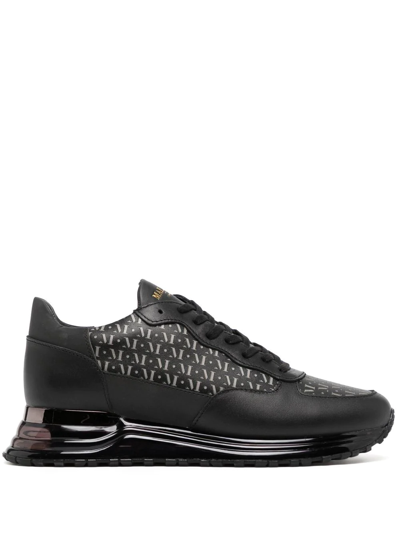 Shop Mallet All-over Monogram-print Low-top Sneakers In Schwarz