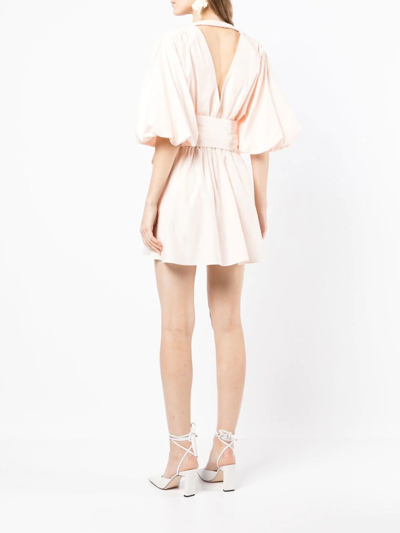 Acler Knotted-waistband Detail Mini Dress In Rosa