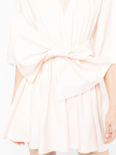 Acler Knotted-waistband Detail Mini Dress In Rosa