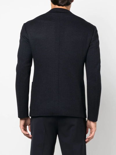 Giorgio Armani Single-breasted Tailored Blazer In Blau