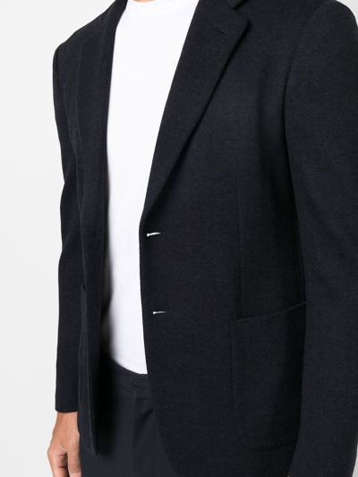 Shop Giorgio Armani Single-breasted Tailored Blazer In Blau