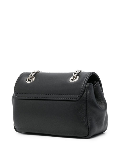 Vivienne Westwood Black Small Curb Chain Shoulder Bag In Schwarz