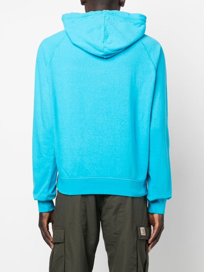 Dsquared2 Logo Drawstring Hoodie In Blau