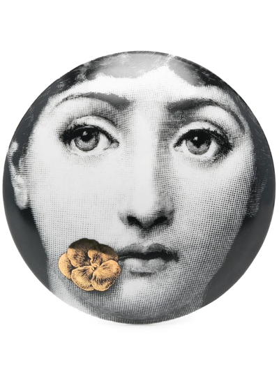 Fornasetti Face-print Ceramic Box In Weiss