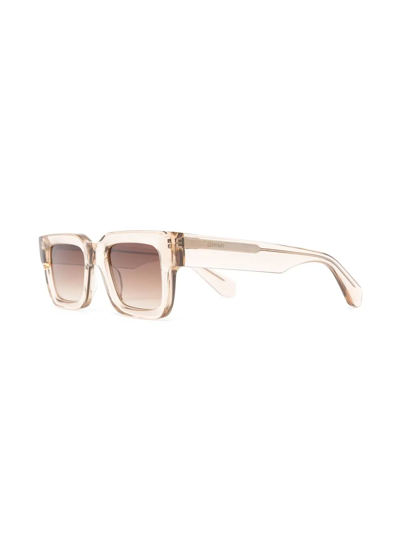 Shop Chimi 05 Rectangle-frame Sunglasses In Nude