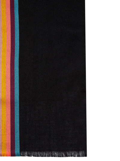 Shop Paul Smith Wool And Silk Scarf In Blue
