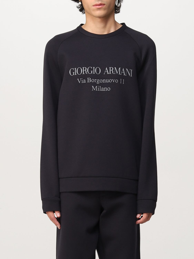 Shop Giorgio Armani Sweatshirt  Men In Blue