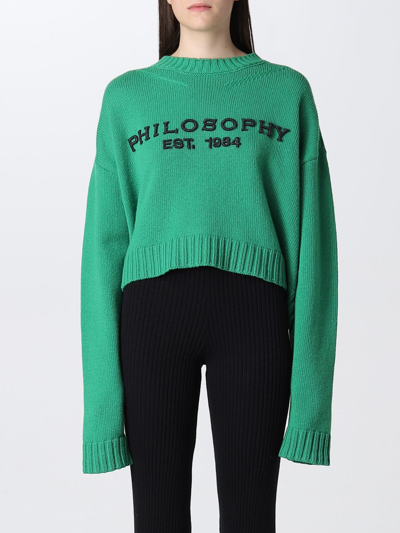 Shop Philosophy Di Lorenzo Serafini Sweater  Woman Color Green