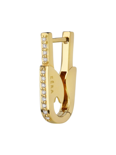 Shop Eéra Women's Pin 18k White Gold & Diamond Small Drop Earring In Yellow Gold