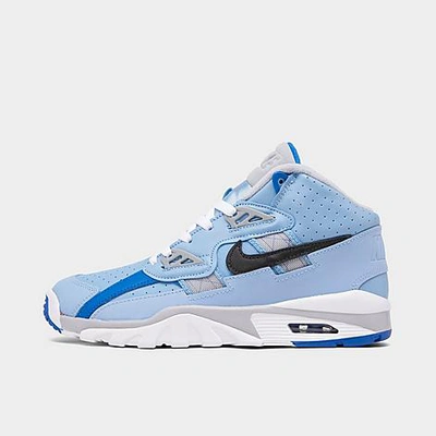 Shop Nike Big Kids' Air Trainer Sc High Casual Shoes In Leche Blue/black/white/wolf Grey