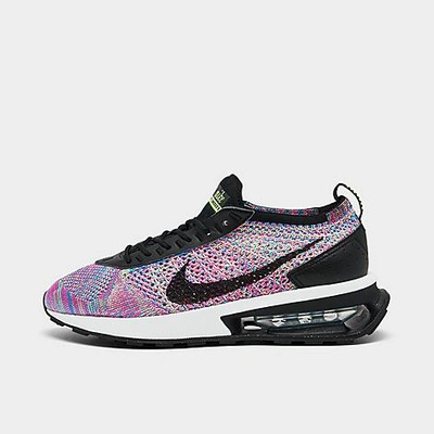 Shop Nike Women's Air Max Flyknit Racer Casual Shoes Size 8.0 Suede/knit In Ghost Green/pink Blast/photo Blue/black