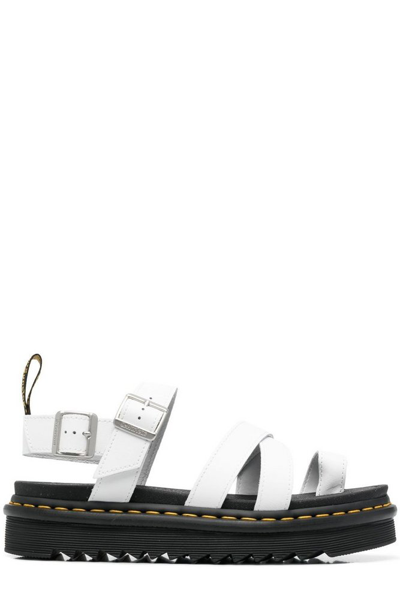 Shop Dr. Martens' Dr. Martens Arvy Hydro Strap Sandals In White