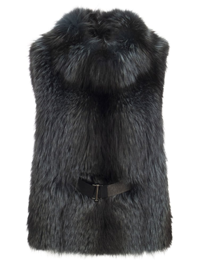 Shop Brunello Cucinelli Fox Fur Vest In Multi
