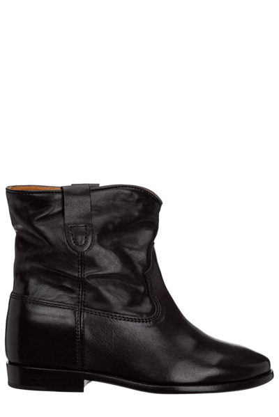Shop Isabel Marant Crisi Round Toe Boots In Black