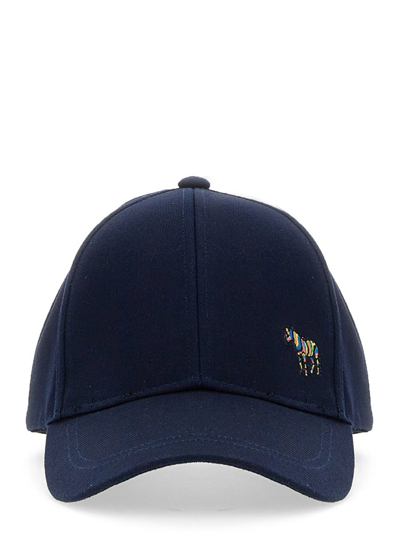 Shop Ps By Paul Smith Ps Paul Smith Zebra Embroidered Baseball Cap In Blue