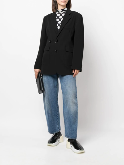 Mm6 Maison Margiela Oversized Single-breasted Blazer In Black