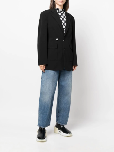 Mm6 Maison Margiela Oversized Single-breasted Blazer In Black
