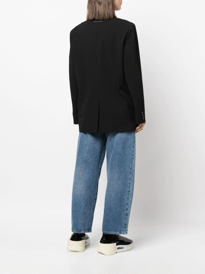 Mm6 Maison Margiela Oversized Single-breasted Blazer In Black