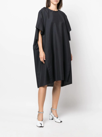 Shop Maison Margiela Mohair-blend Midi Dress In Grey