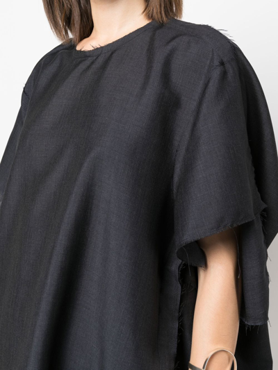 Maison Margiela Raw-cut Oversize Dress In Grey
