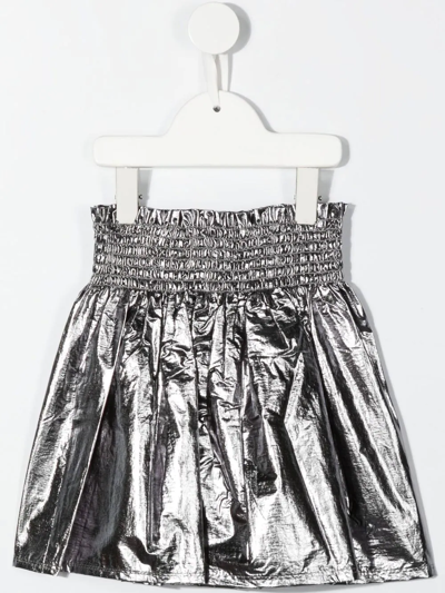 Shop Kenzo Metallic-effect Slip-on Skirt In Silver
