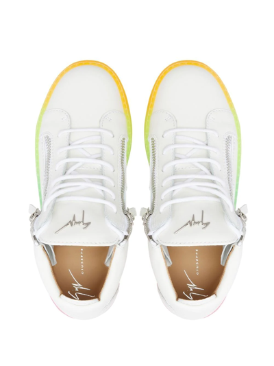 Giuseppe Zanotti Kriss Rainbow-print Sneakers In White
