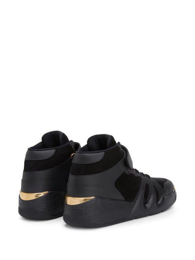 Shop Giuseppe Zanotti Talon Mid-top Sneakers In Black