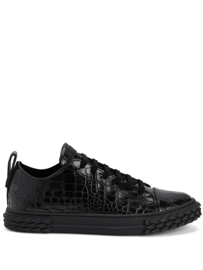 Shop Giuseppe Zanotti Ecoblabber Low-top Sneakers In Black