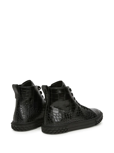 Shop Giuseppe Zanotti Ecoblabber High-top Sneakers In Black