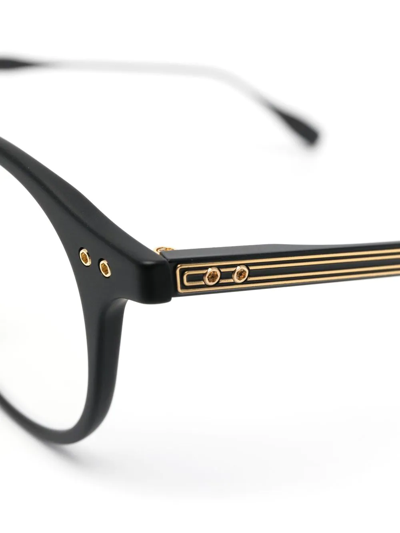 Shop Dita Eyewear Ash Engraved.-logo Detail Glasses In Black