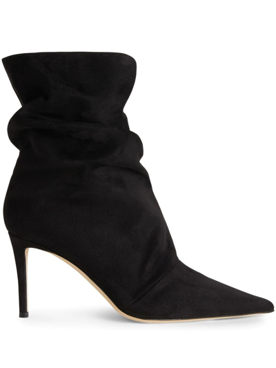 Shop Giuseppe Zanotti Yunah Cut-out Ankle Boots In Black