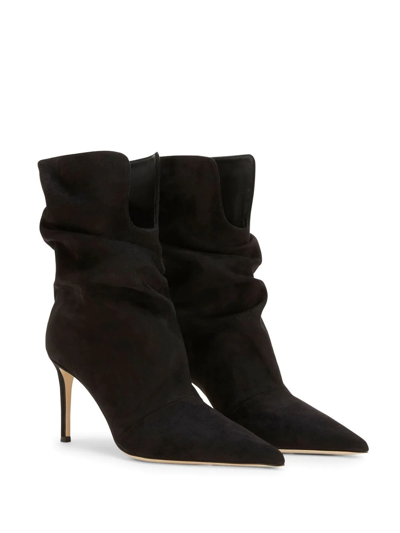 Shop Giuseppe Zanotti Yunah Cut-out Ankle Boots In Black