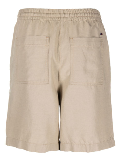 Tommy Hilfiger Drawstring Knee-length Shorts In Neutrals