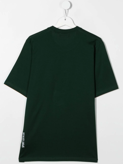 Shop Dsquared2 Teen Patch-detail Cotton T-shirt In Green