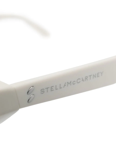 Shop Stella Mccartney Triangular Tinted Sunglasses In White