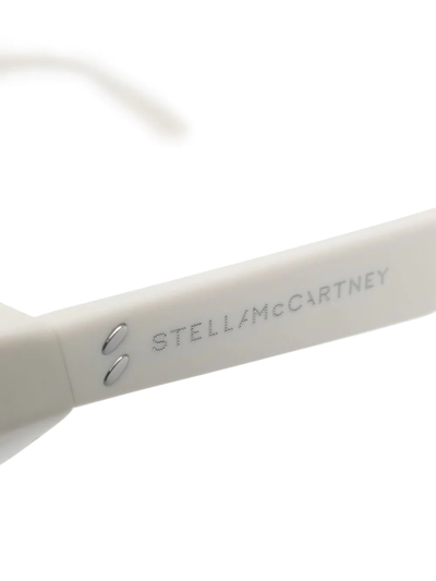 Stella Mccartney Triangular Tinted Sunglasses In White