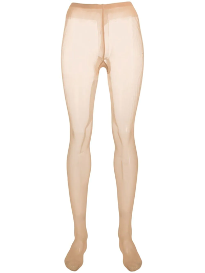 Falke Sheer-coverage High-waisted Tights In Neutrals