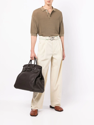 Hermès Haut à Courroies Brown Leather Handbag (Pre-Owned)