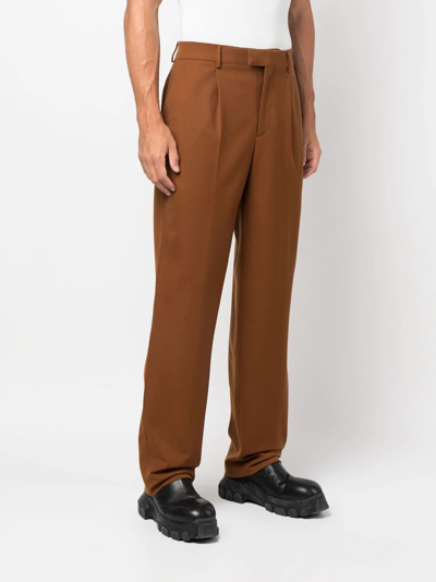 Vtmnts Barcode Wool Tailored Pants In Brown
