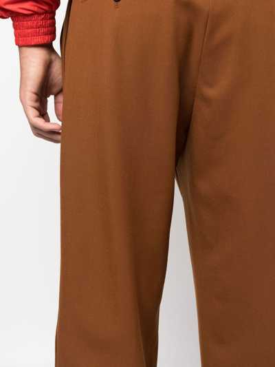 Vtmnts Barcode Wool Tailored Pants In Brown