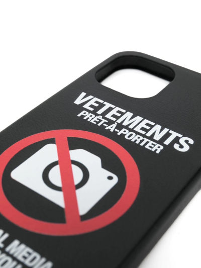 Vetements No Social Media Iphone 12 Pro Case In Black