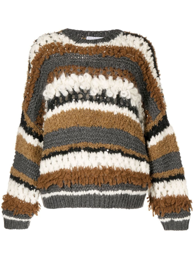 Shop Brunello Cucinelli Chunky-knit Cashmere Jumper In Brown