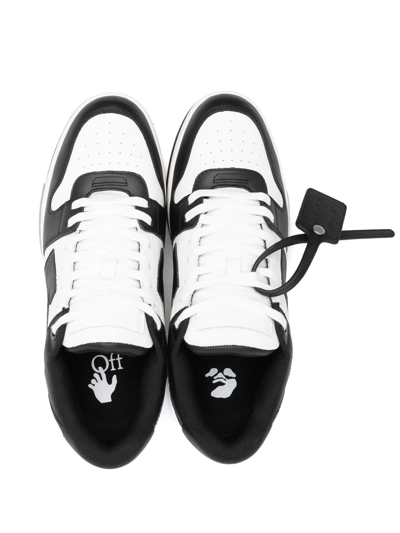 Off-white Low-top Sneakers With Iconic Branding And Rubber Sole In Black